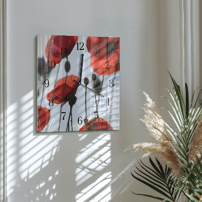 Square wall clock Poppy