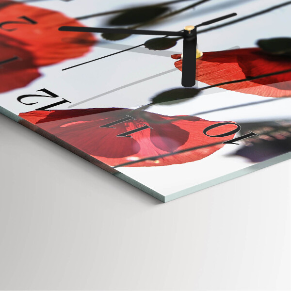 Square wall clock Poppy