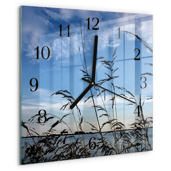 Square wall clock Grass