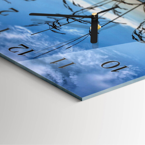 Square wall clock Grass