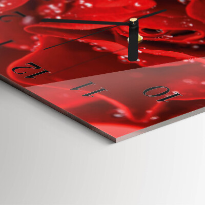Square wall clock Rose
