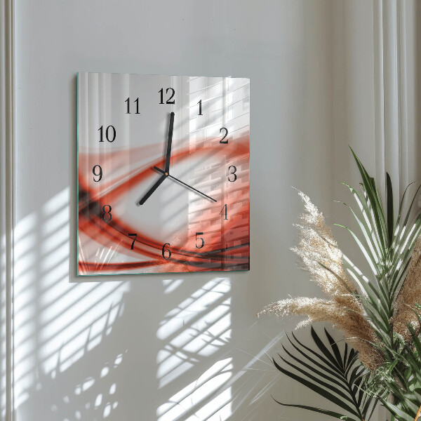Square wall clock Abstract Lines