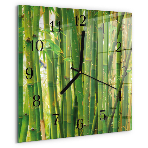 Square wall clock Bamboo Plant