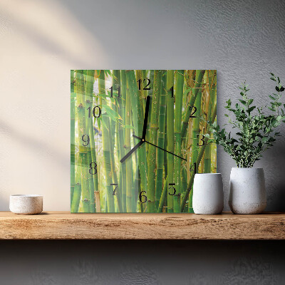 Square wall clock Bamboo Plant