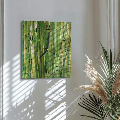 Square wall clock Bamboo Plant