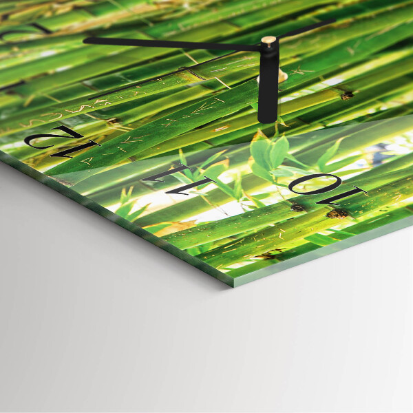 Square wall clock Bamboo Plant