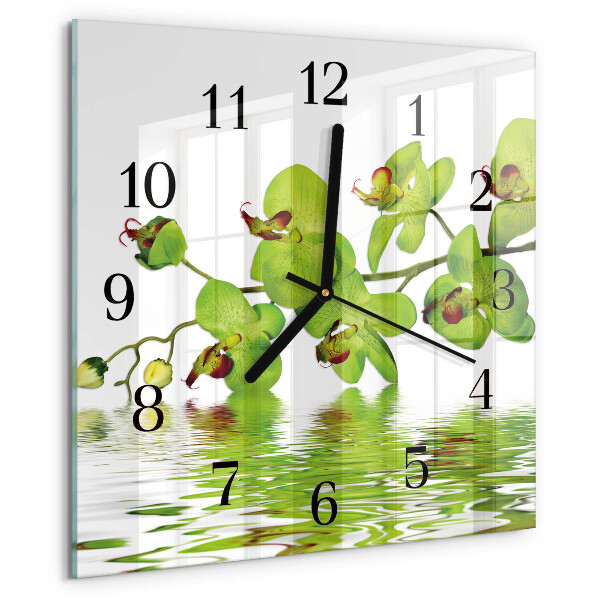 Square wall clock Orchid