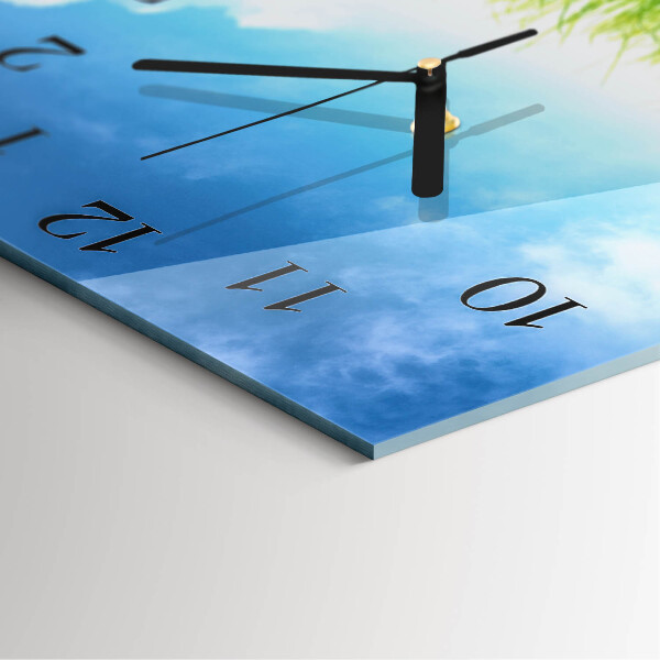 Square wall clock Grass
