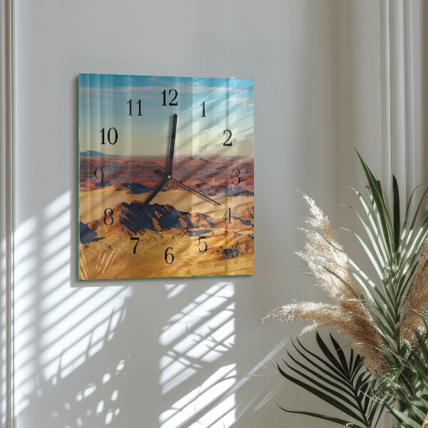 Square wall clock Desert
