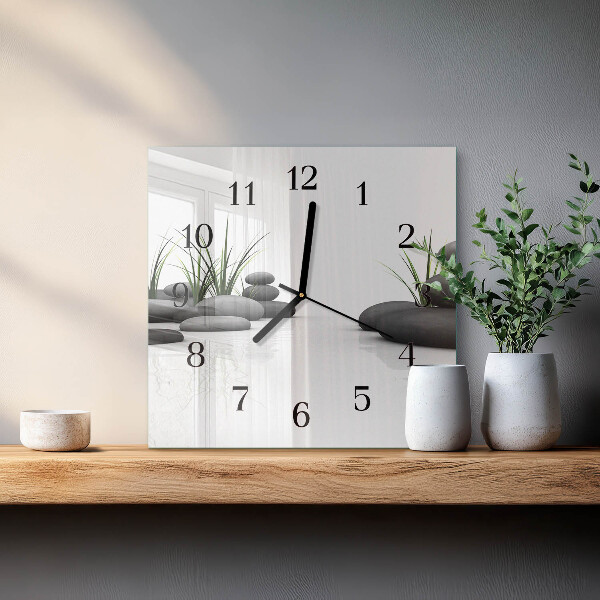Square wall clock Stone Spa