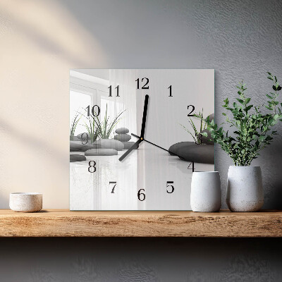 Square wall clock Stone Spa