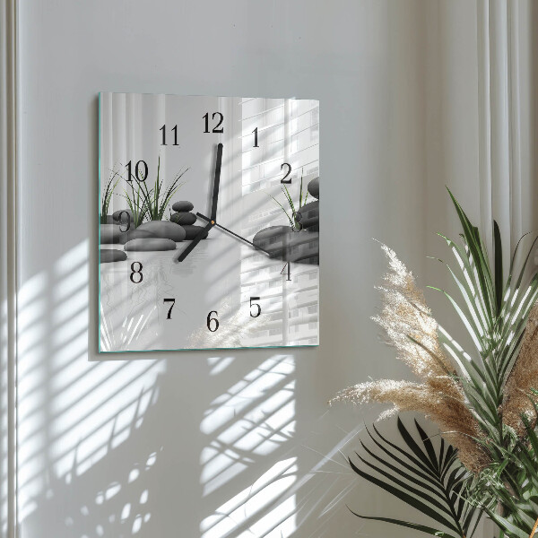Square wall clock Stone Spa