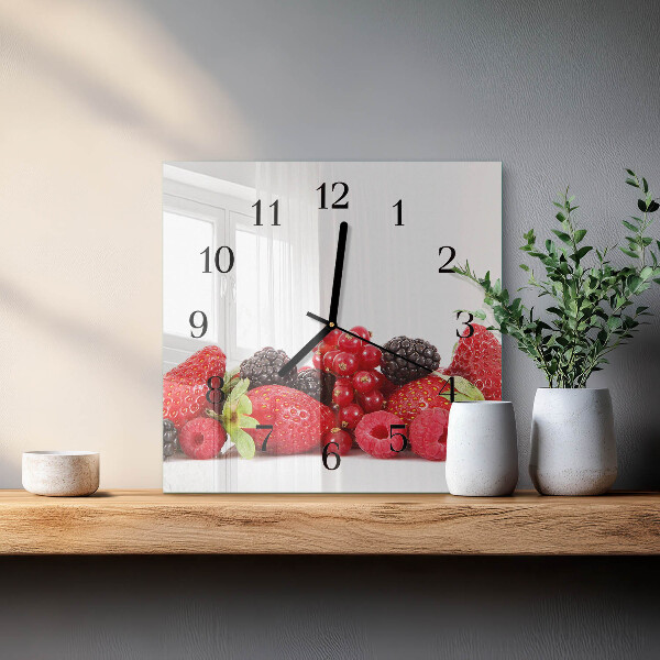 Square wall clock Fruit