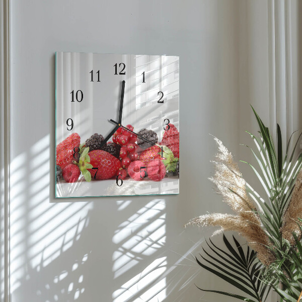 Square wall clock Fruit