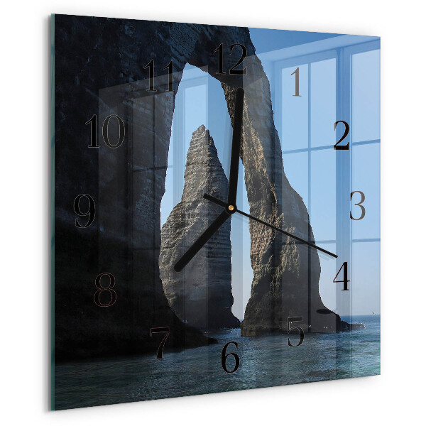 Square wall clock Stone