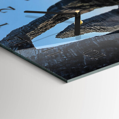 Square wall clock Stone