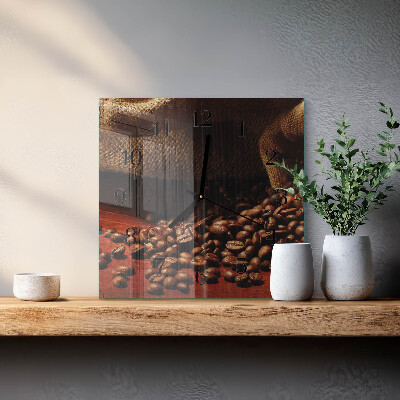 Square wall clock Coffee Beans