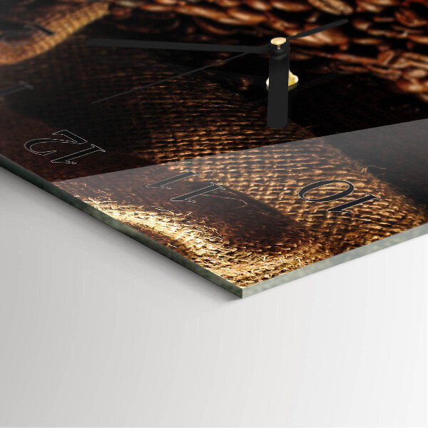 Square wall clock Coffee Beans