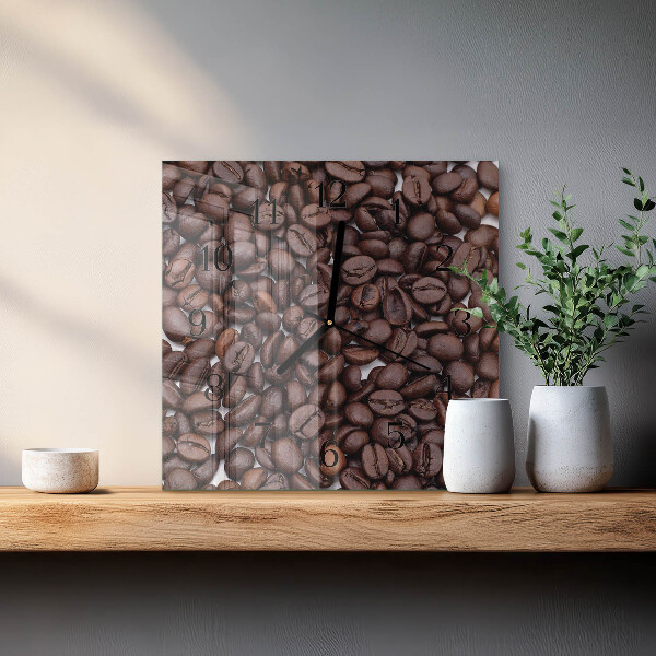Square wall clock Coffee Beans
