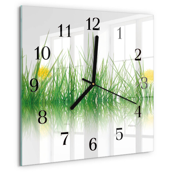 Square wall clock Grass