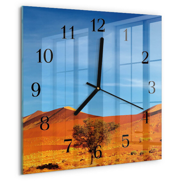 Square wall clock Desert