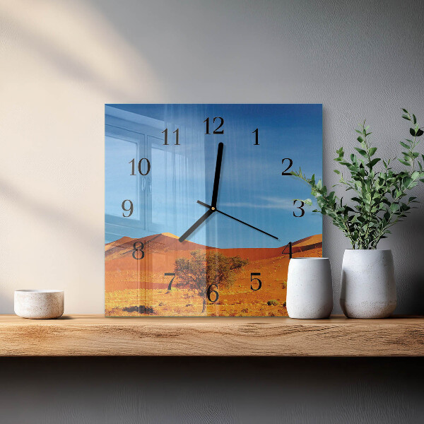 Square wall clock Desert