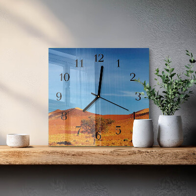Square wall clock Desert