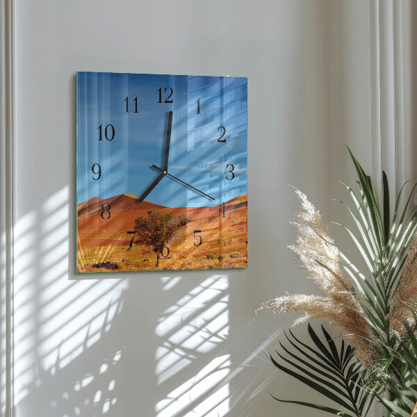 Square wall clock Desert