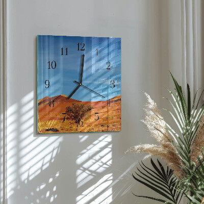 Square wall clock Desert