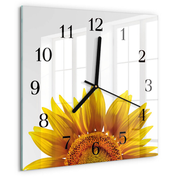 Square wall clock Flower