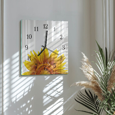 Square wall clock Flower