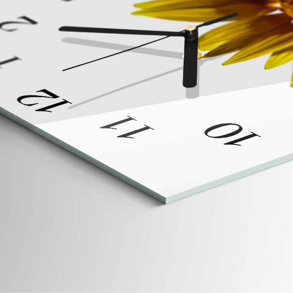 Square wall clock Flower