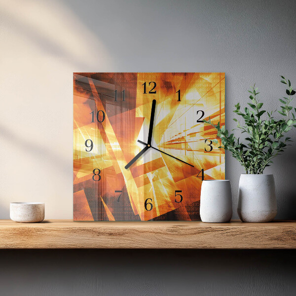 Square wall clock Abstraction