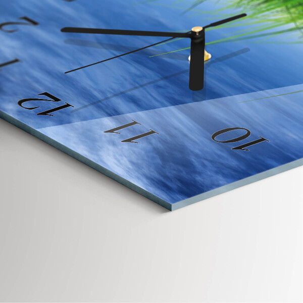 Square wall clock Grass