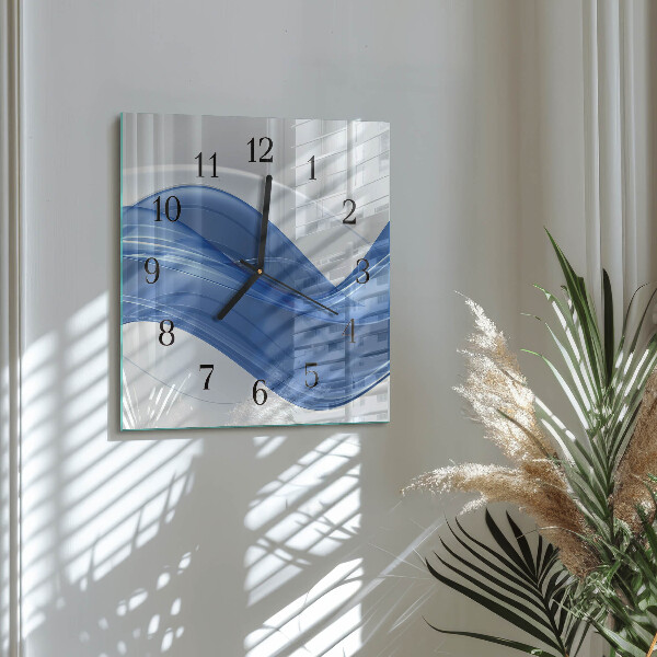 Square wall clock Abstract Lines