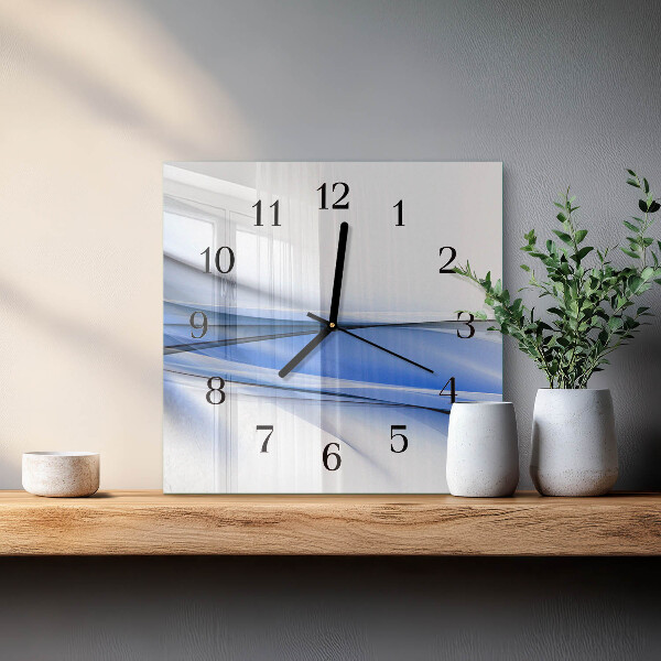 Square wall clock Abstract Lines