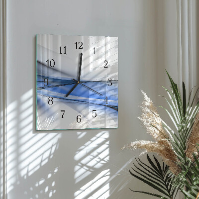 Square wall clock Abstract Lines