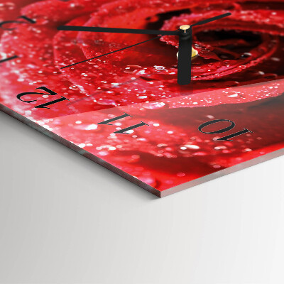 Square wall clock Rose