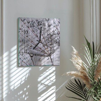 Square wall clock Dandelion
