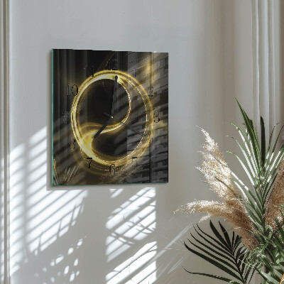 Square wall clock Abstraction Circle
