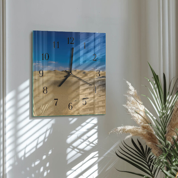 Square wall clock Desert