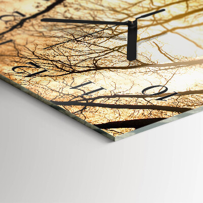 Square wall clock Trees
