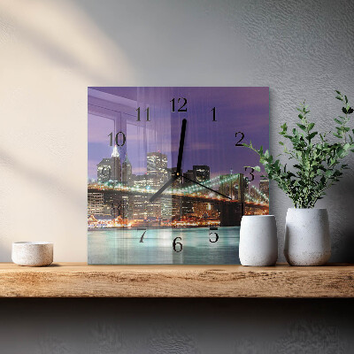 Square wall clock Horizon Bridge