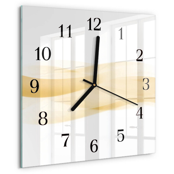 Square wall clock Abstract Wave