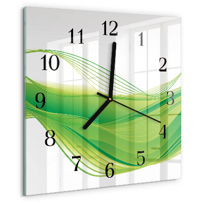 Square wall clock Abstract Lines
