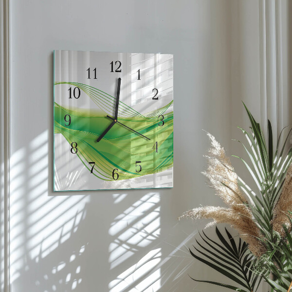 Square wall clock Abstract Lines