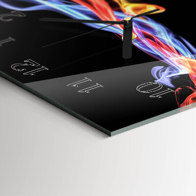 Square wall clock Abstract Smoke