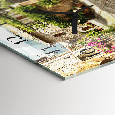 Square wall clock Flowers Alley
