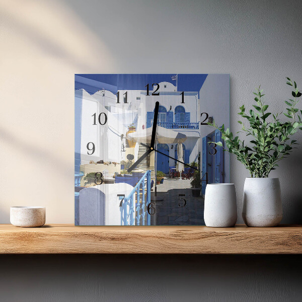 Square wall clock Greece