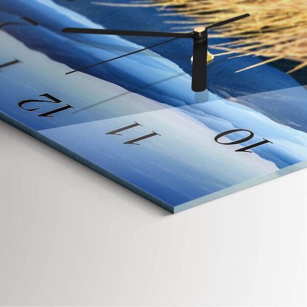 Square wall clock Mountains Grass